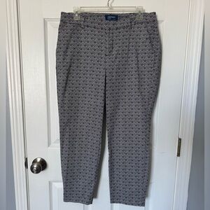 Old Navy Harper Black and White Geometric Patterned Chinos